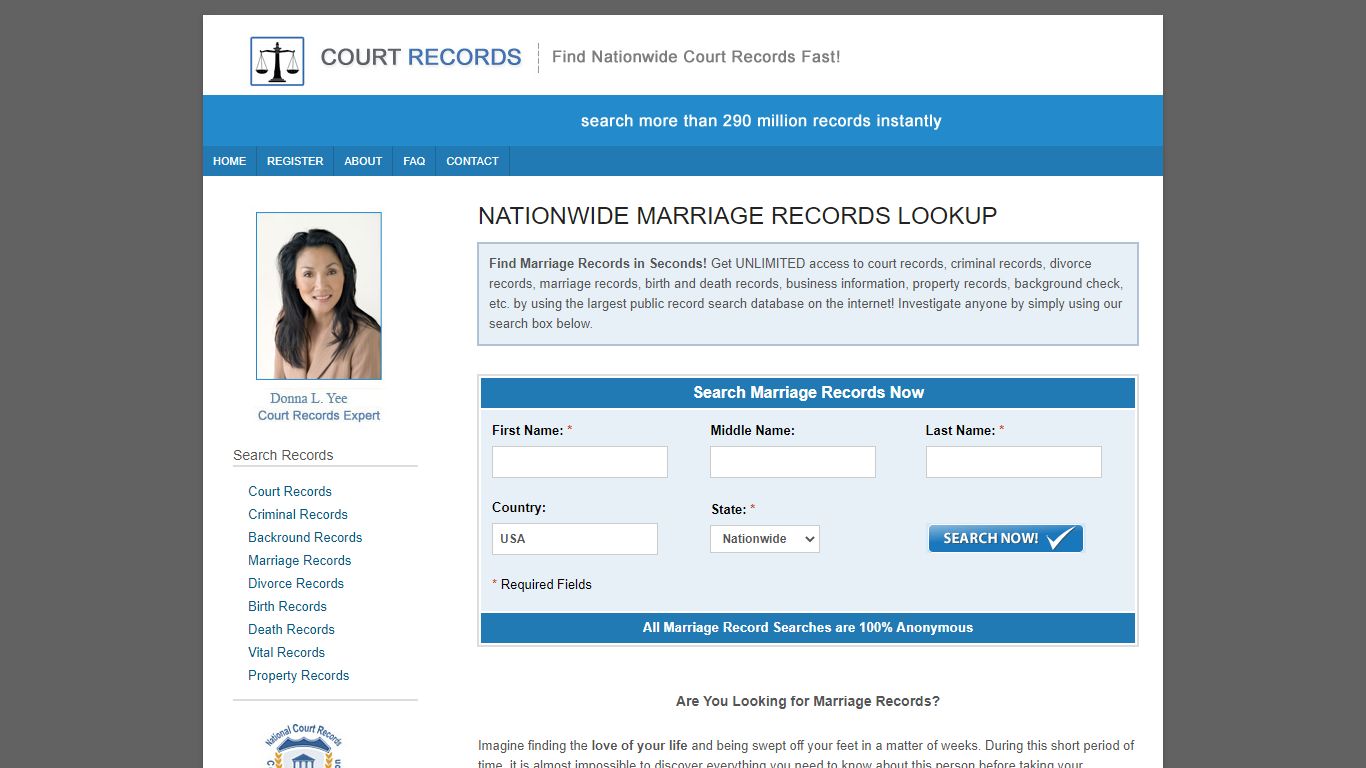 Nationwide Marriage Records Lookup - record-search.org